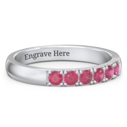3 - 11 Gemstone Affinity Ring in 925 Sterling Silver with Ruby, Pink Tourmaline, Cubic Zirconia, and Amethyst