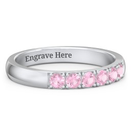 3 - 11 Gemstone Affinity Ring in 925 Sterling Silver with Pink Tourmaline, Cubic Zirconia, and Amethyst