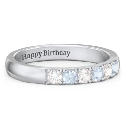 3 - 11 Gemstone Affinity Ring in 925 Sterling Silver with Cubic Zirconia, Aquamarine, Pink Tourmaline, and Amethyst