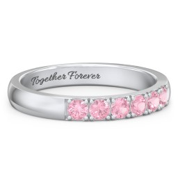3 - 11 Gemstone Affinity Ring in 925 Sterling Silver with Pink Tourmaline