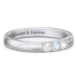 3 - 11 Gemstone Affinity Ring in 925 Sterling Silver with Cubic Zirconia, Aquamarine, Pink Tourmaline, and Amethyst