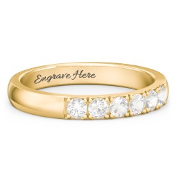 3 - 11 Gemstone Affinity Ring in 10K Solid Yellow Gold with Cubic Zirconia