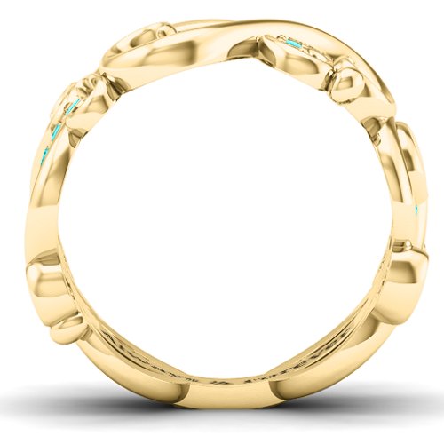 Imperative Love Infinity Ring – 10K Yellow Gold with Mint Premium Zirconia