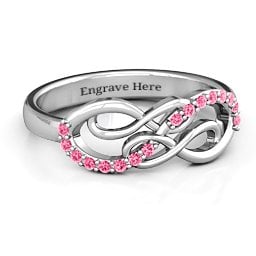 Everlasting Infinity Ring with Gemstones