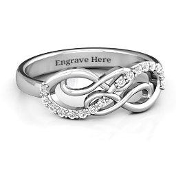 Everlasting Infinity Ring with Gemstones