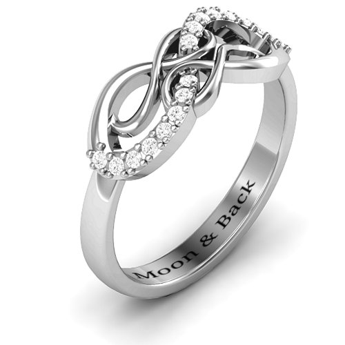 Everlasting Infinity Ring with Gemstones