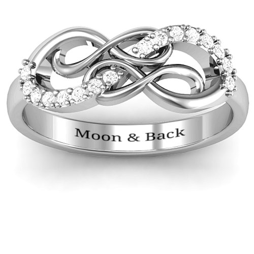 Everlasting Infinity Ring with Gemstones