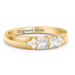 Classic 2-7 Princess Cut Ring with Accents