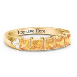 Classic 2-7 Princess Cut Ring with Accents