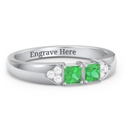 Classic 2-7 Princess Cut Ring with Accents