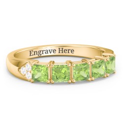Classic 2-7 Princess Cut Ring with Accents