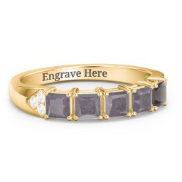 Classic 2-7 Princess Cut Ring with Accents