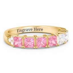 Classic 2-7 Princess Cut Ring with Accents