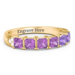 Classic 2-7 Princess Cut Ring with Accents