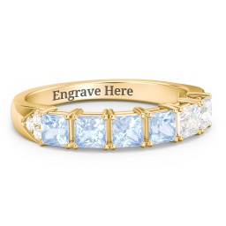 Classic 2-7 Princess Cut Ring with Accents