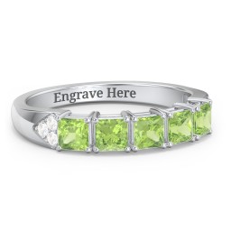 Classic 2-7 Princess Cut Ring with Accents