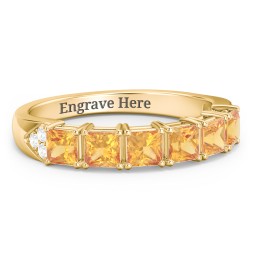 Classic 2-7 Princess Cut Ring with Accents