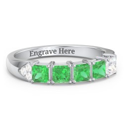 Classic 2-7 Princess Cut Ring with Accents