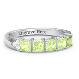 Classic 2-7 Princess Cut Ring with Accents