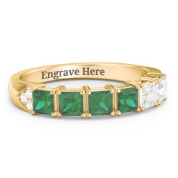 Classic 2-7 Princess Cut Ring with Accents