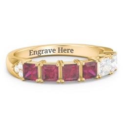Classic 2-7 Princess Cut Ring with Accents