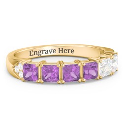 Classic 2-7 Princess Cut Ring with Accents