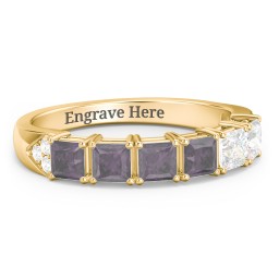 Classic 2-7 Princess Cut Ring with Accents