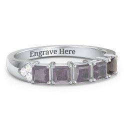 Classic 2-7 Princess Cut Ring with Accents