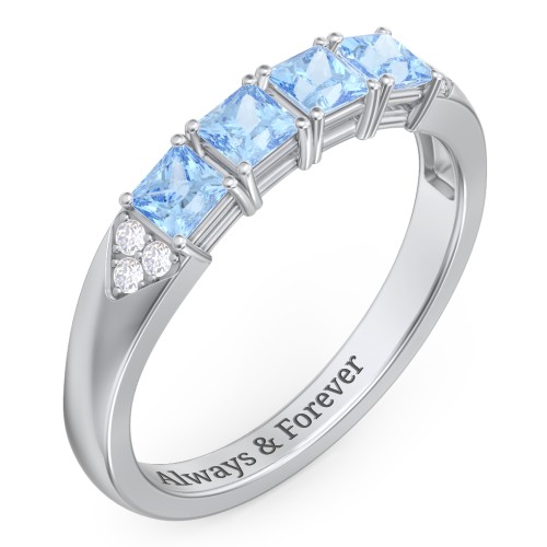 Classic 2-7 Princess Cut Ring with Accents