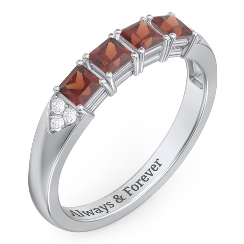 Classic 2-7 Princess Cut Ring with Accents