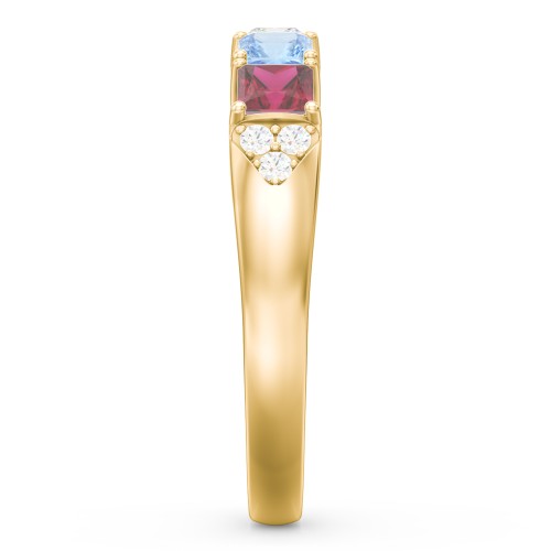 Classic 2-7 Princess Cut Ring with Accents