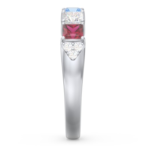 Classic 2-7 Princess Cut Ring with Accents