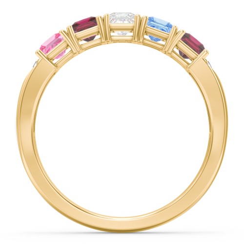 Classic 2-7 Princess Cut Ring with Accents