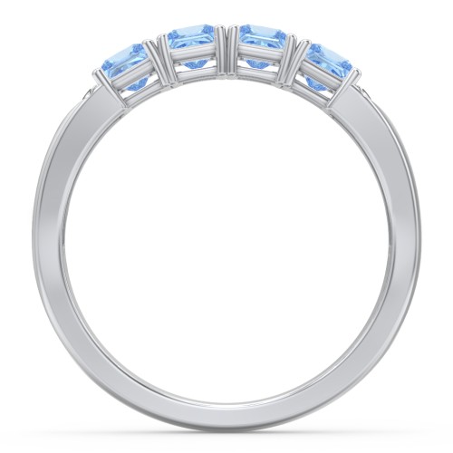 Classic 2-7 Princess Cut Ring with Accents