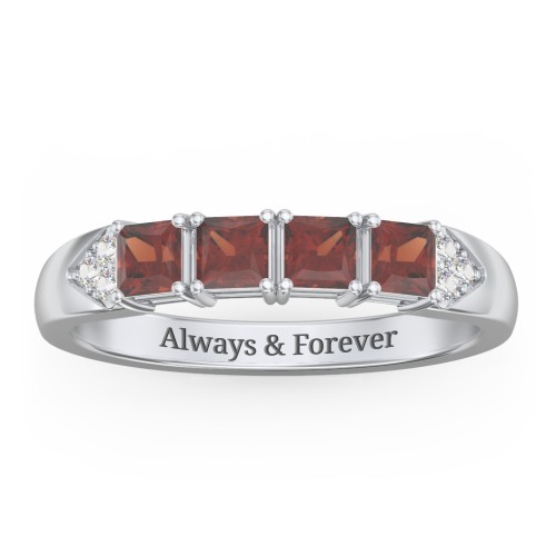 Classic 2-7 Princess Cut Ring with Accents