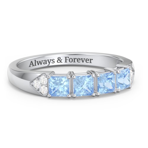 Classic 2-7 Princess Cut Ring with Accents