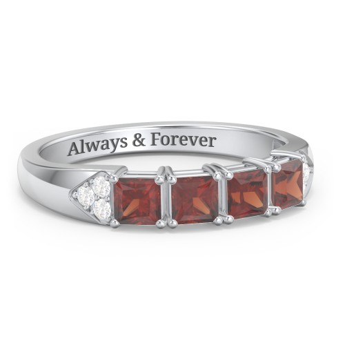 Classic 2-7 Princess Cut Ring with Accents
