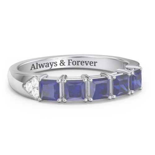 Classic 2-7 Princess Cut Ring with Accents