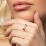 Classic 2-7 Princess Cut Ring with Accents – 10K Rose Gold with Pink Tourmaline, Ruby, Cubic Zirconia, and Blue Topaz