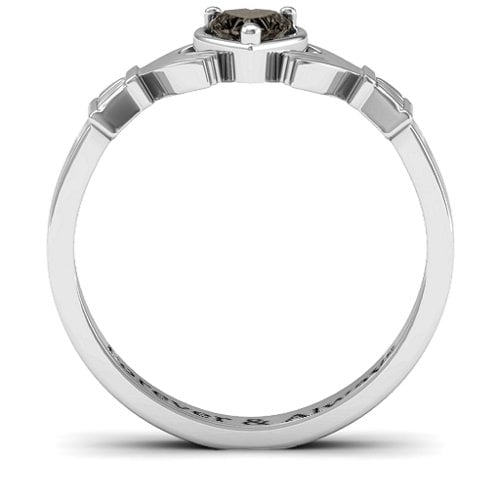 Heart Stone Claddagh Ring
