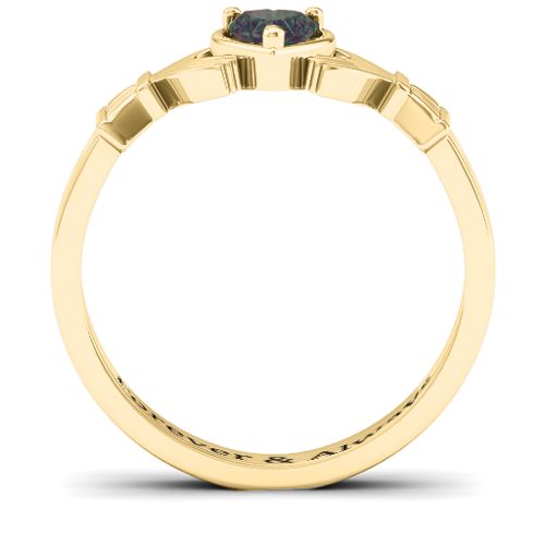 Heart Stone Claddagh Ring