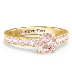 Elegant Duchess Ring with Shoulder Accents
