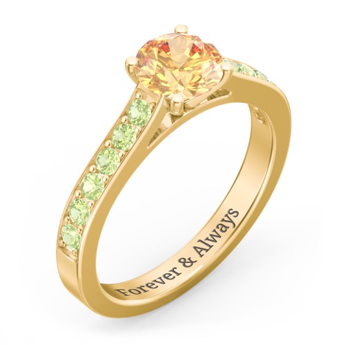 Elegant Duchess Ring with Shoulder Accents