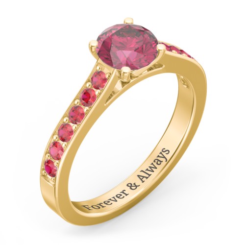 Elegant Duchess Ring with Shoulder Accents
