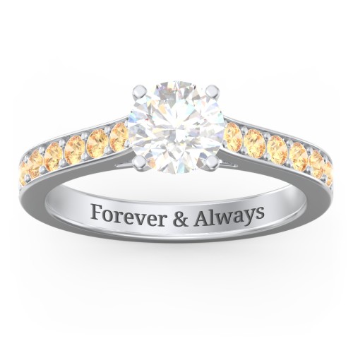 Elegant Duchess Ring with Shoulder Accents