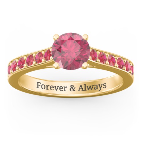 Elegant Duchess Ring with Shoulder Accents
