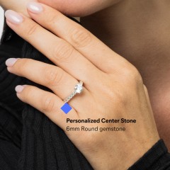 Elegant Duchess Ring with Shoulder Accents