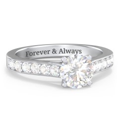 Elegant Duchess Ring with Shoulder Accents – 10K Yellow Gold with Amethyst Premium Zirconia and Amethyst