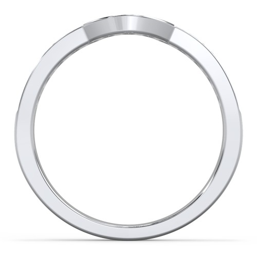 U-Shape Shadow Ring – Sterling Silver with Blue Topaz