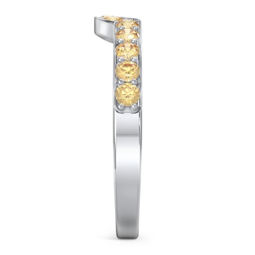 U-Shape Shadow Ring – Sterling Silver with Citrine